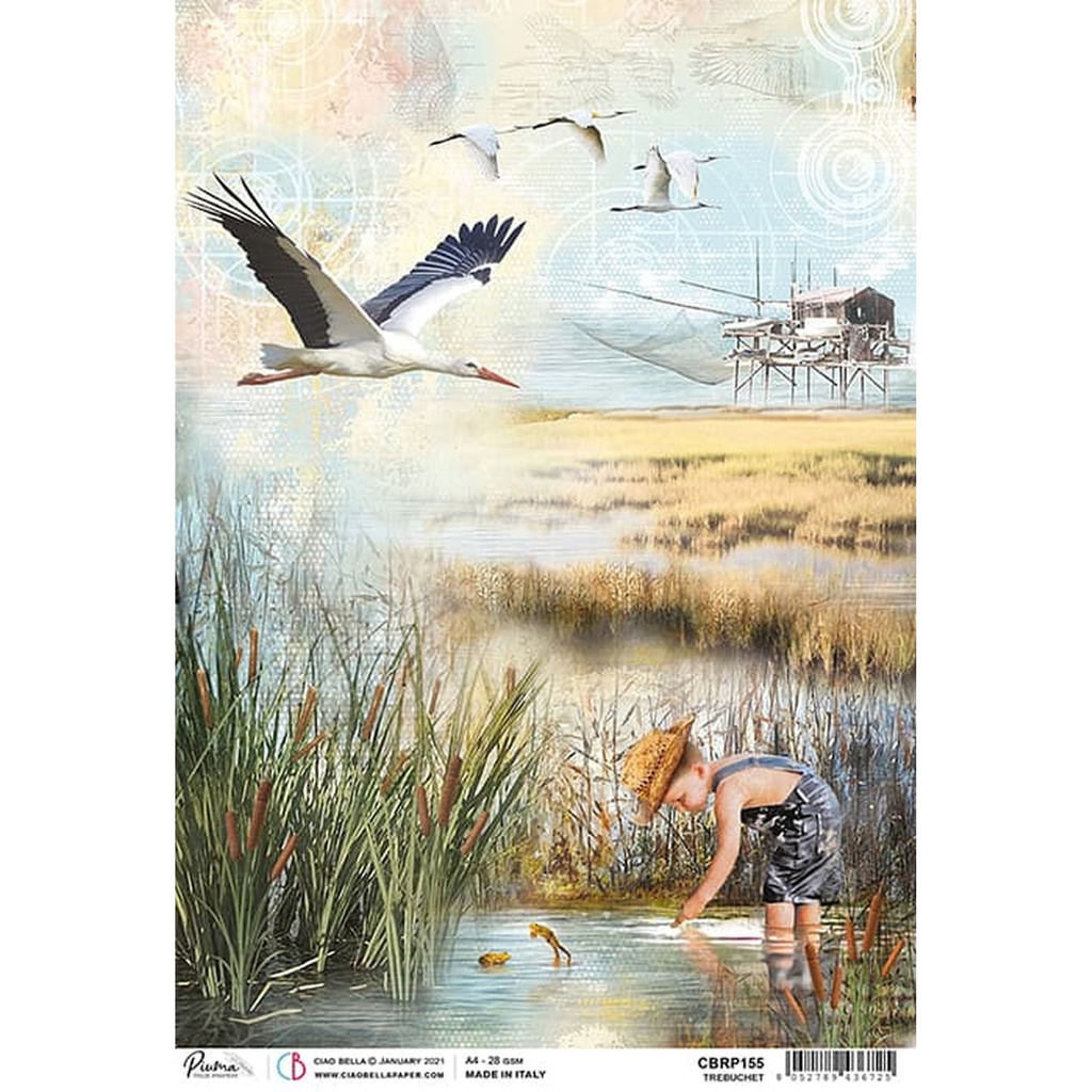 Ciao Bella Paper - Trebuchet A4 rice paper (SINGLE Sheet)