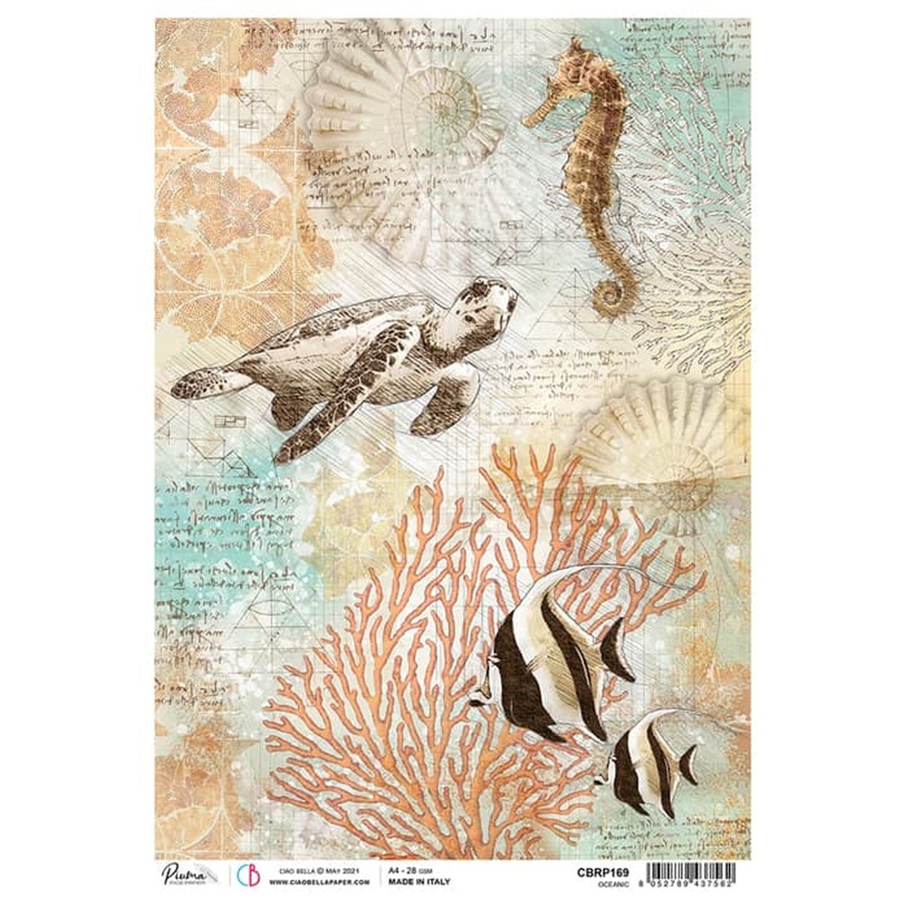 Ciao Bella Paper - Oceanic A4 Rice Paper (Single Sheet)
