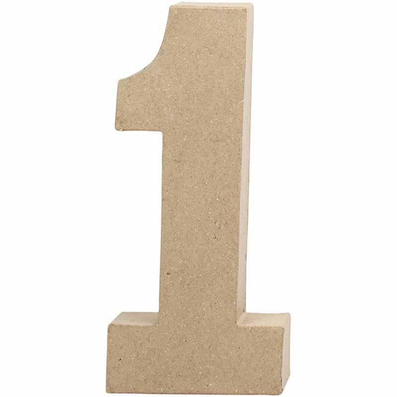 Number 1 - 20.5cm - single Paper mâché