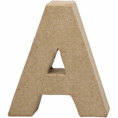Paper Mache Letter A - 10cm