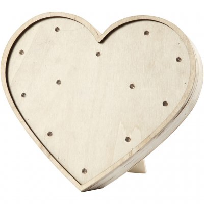Creativ - Wooden Heart Light Box - 21x23cm