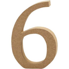 Creativ - Wooden Number 6 - 13cm