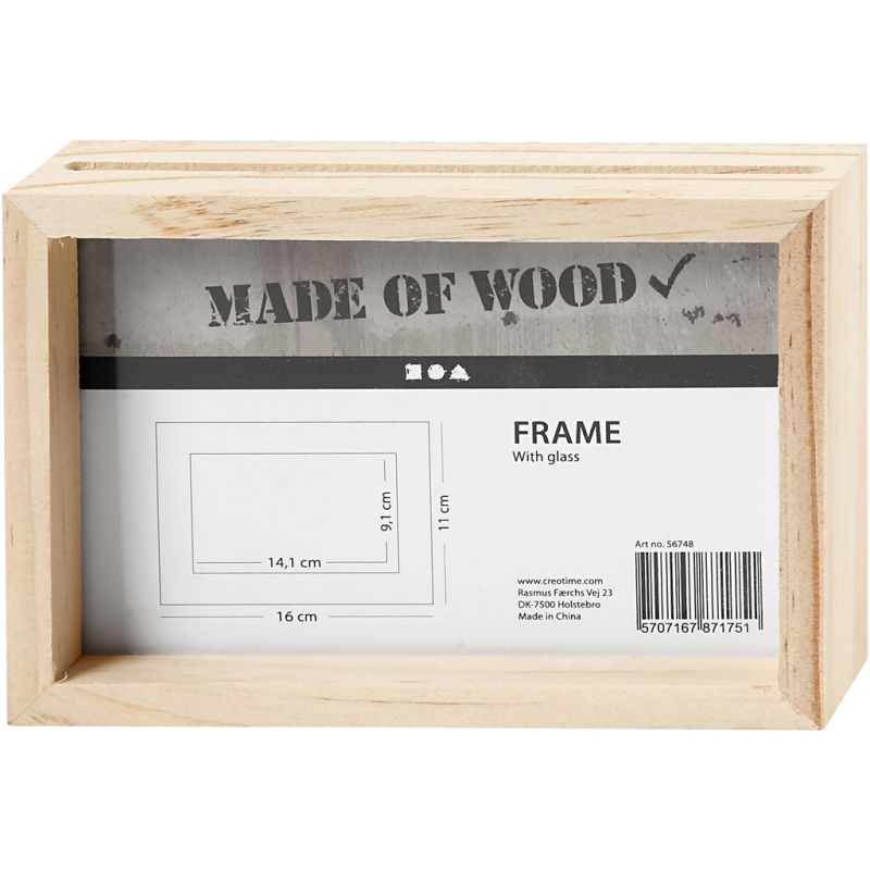 Creativ - Wood & Glass Double Frame - 16x11x4cm 