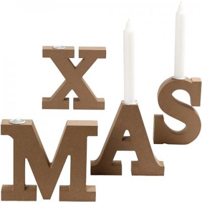 Creativ - MDF Xmas Candlesticks (4pk)