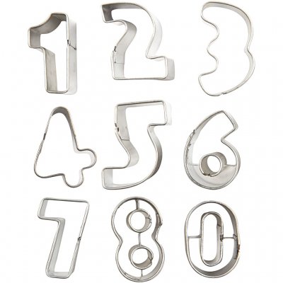 Creativ - Clay Number Cutters - 10 assorted shapes