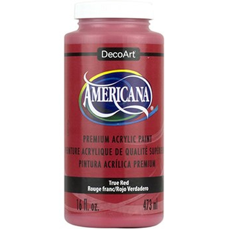 DecoArt Americana Acrylic - True Red (16oz)