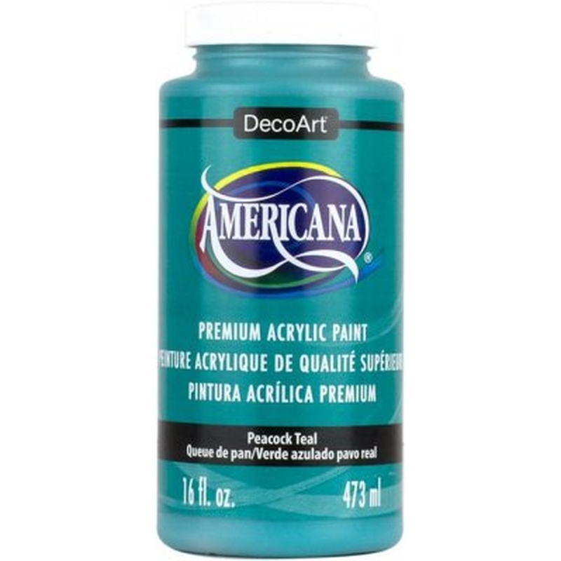 DecoArt Americana Acrylic - Peacock Teal (16oz)