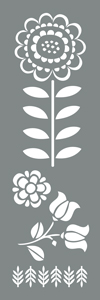 DecoArt Flowers 6"x18" Stencil