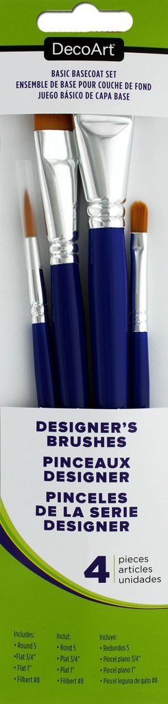 DecoArt Designer's Brushes - Basecoat Brush Set