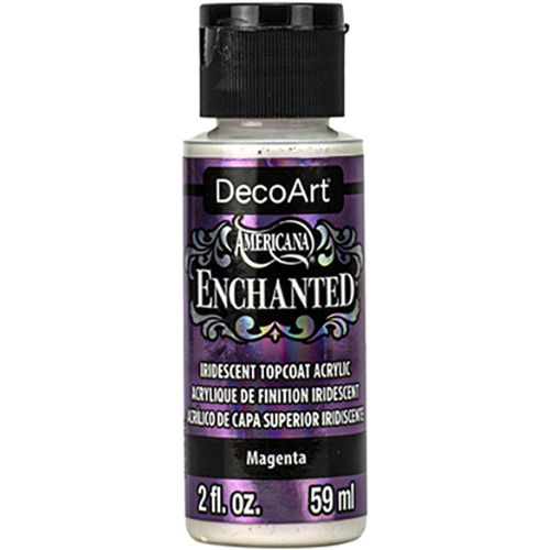 DecoArt Enchanted Iridescent Topcoat 2oz - Magenta 