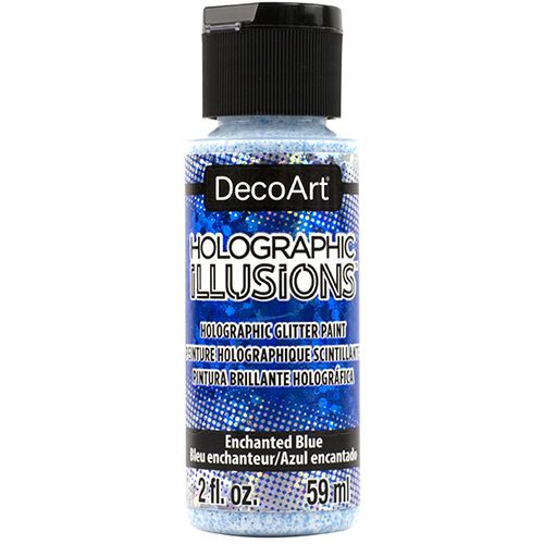 DecoArt Holographic Illusions Paint 2oz - Enchanted Blue 