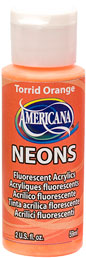 DecoArt Americana NEON Acrylic - Torrid Orange (2oz)