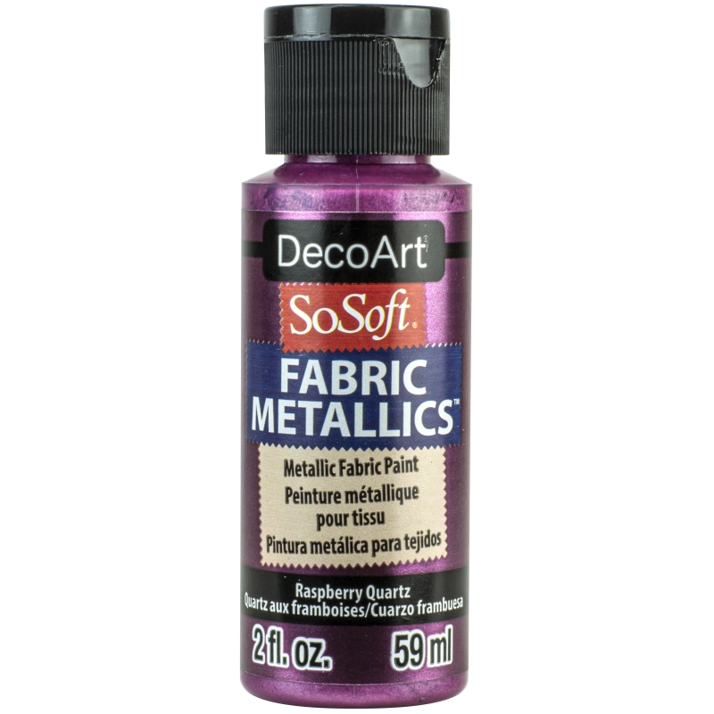 DecoArt SoSoft Metallic Fabric Paint 2oz - Raspberry Quartz