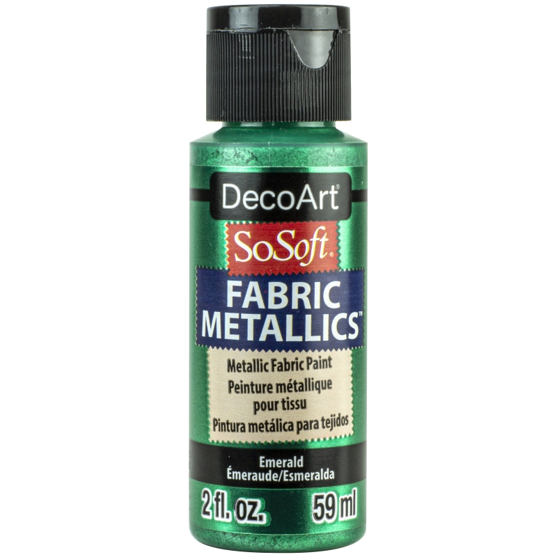 DecoArt SoSoft Metallic Fabric Paint 2oz - Emerald