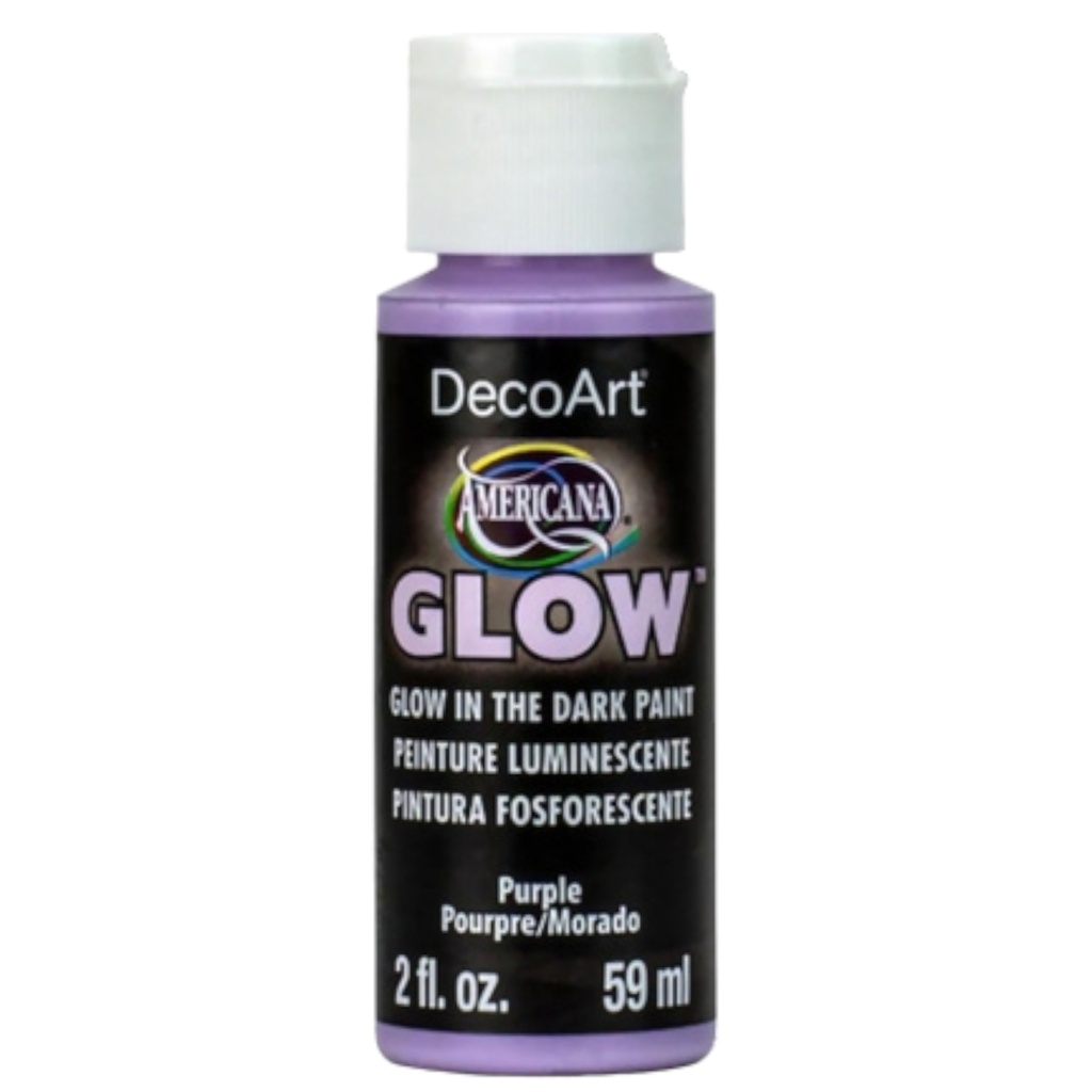 DecoArt Americana Glow-in-the-Dark Paint 2oz -  Purple