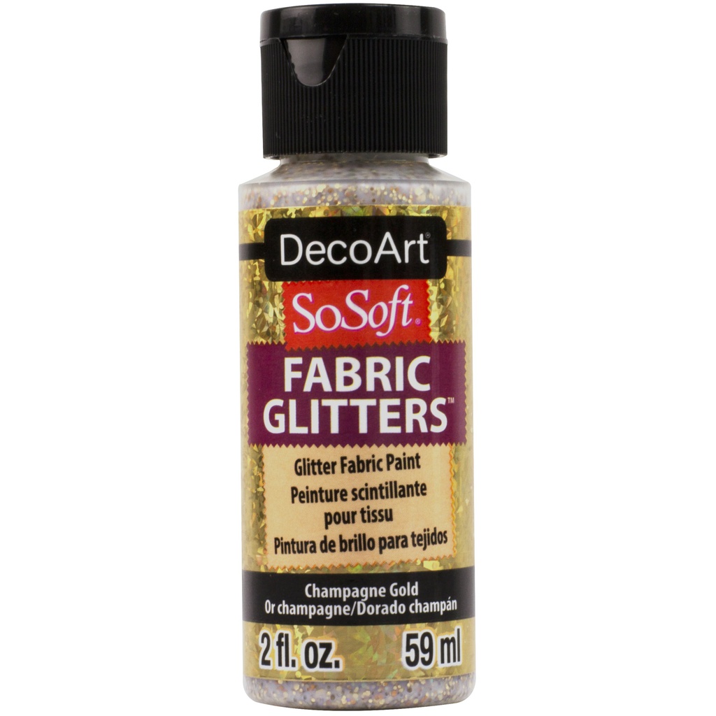 DecoArt SoSoft Glitter Fabric Paint 2oz - Champagne Gold 
