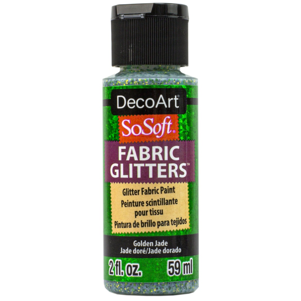 DecoArt SoSoft Glitter Fabric Paint 2oz - Golden Jade 
