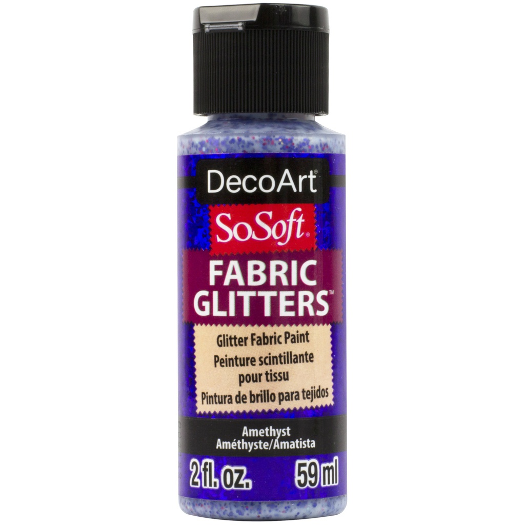 DecoArt SoSoft Glitter Fabric Paint 2oz - Amethyst 