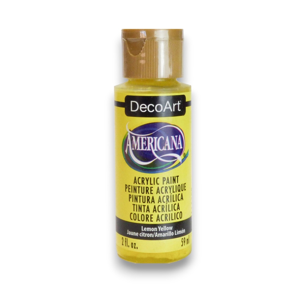 DecoArt Americana Transparent Acrylic - Lemon Yellow (2oz)