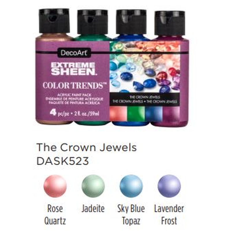 DecoArt Extreme Sheen Metallic Paint - The Crown Jewels (4 colour pack)