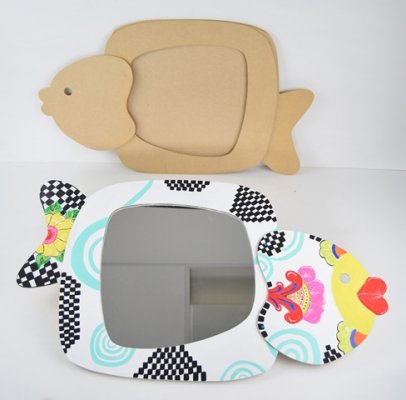 Pronty Crafts - MDF Fish Mirror & Frame