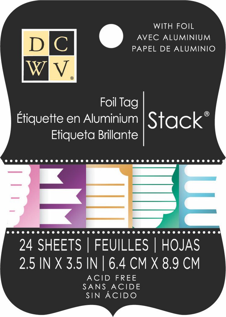 2X3 Foil Cardstock Tag Stack