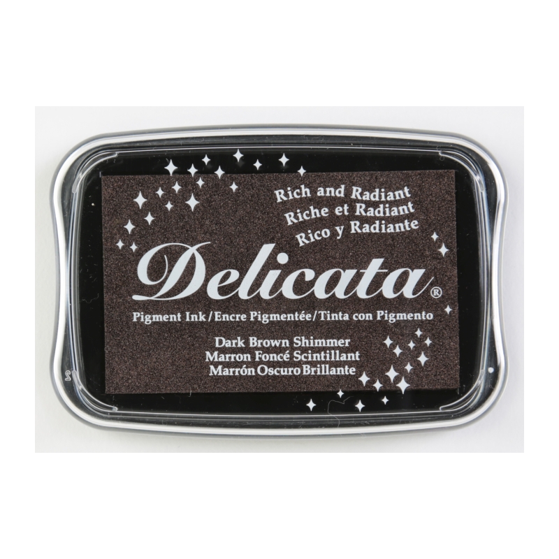 Delicata Ink Pad - Dark Brown Shimmer