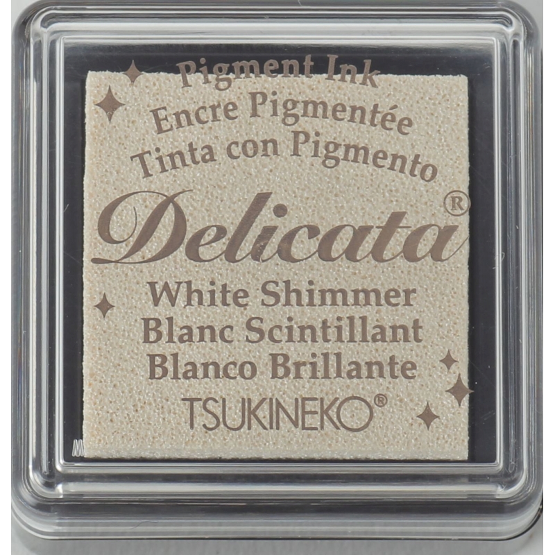 Delicata Ink Pad - White Shimmer (Small)