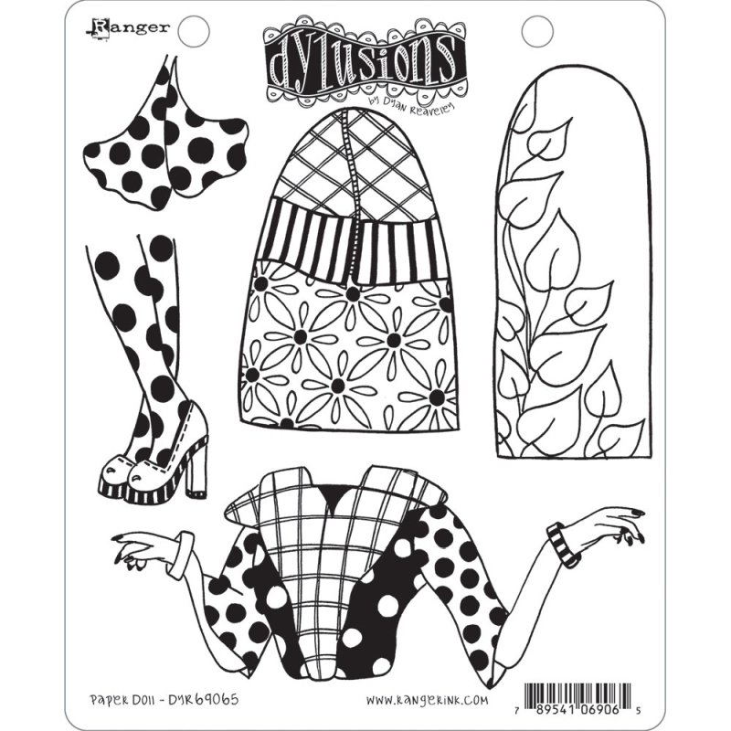 Dylusions Paper Doll stamp set
