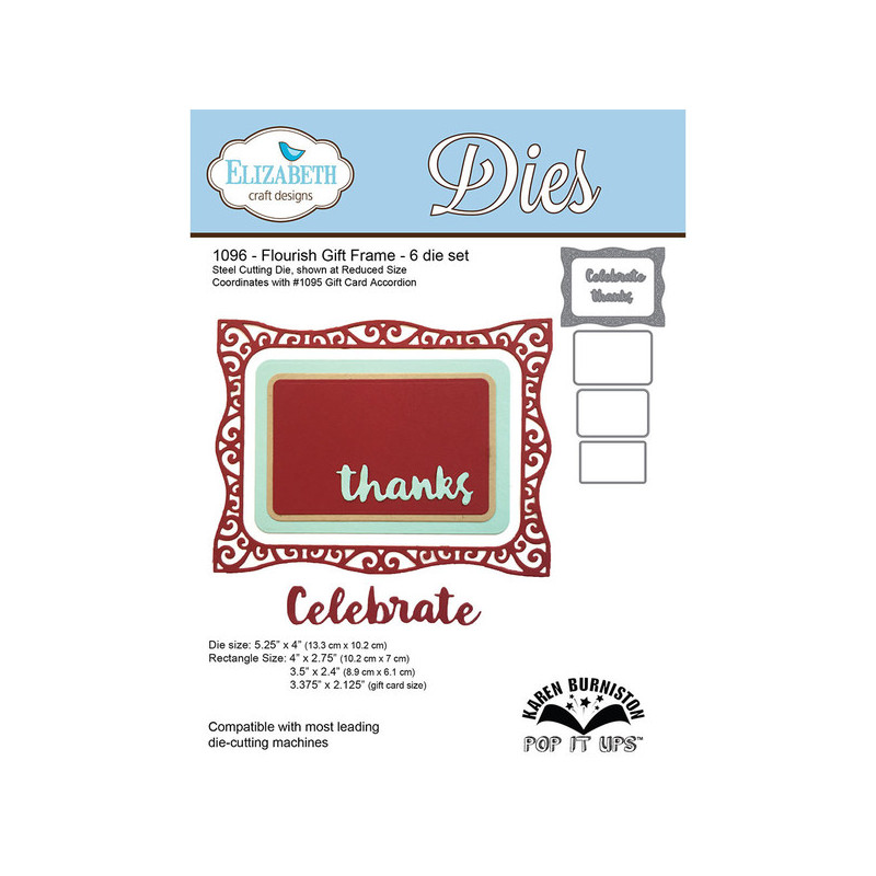 Elizabeth Craft Designs – Flourish Gift Frame Die Set – POP IT UPS