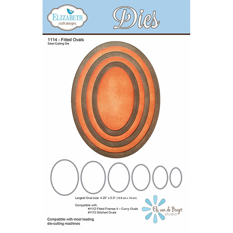 Elizabeth Craft Designs - Fitted Ovals Nesting Die Set