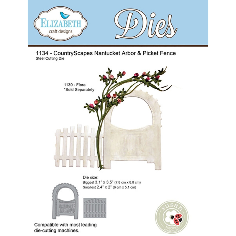 Elizabeth Craft Designs - CountryScapes Nantucket Arbor & Picket Fence Die Set