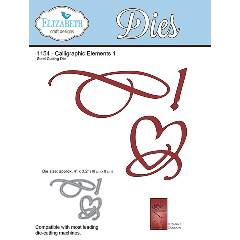 Elizabeth Craft Designs - A Way With Words: Calligraphic Elements 1 Die Set