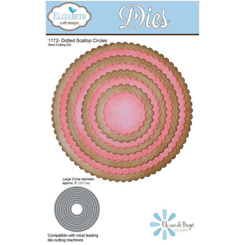 Elizabeth Craft Designs - Dotted Scallop Circles Nesting Dies