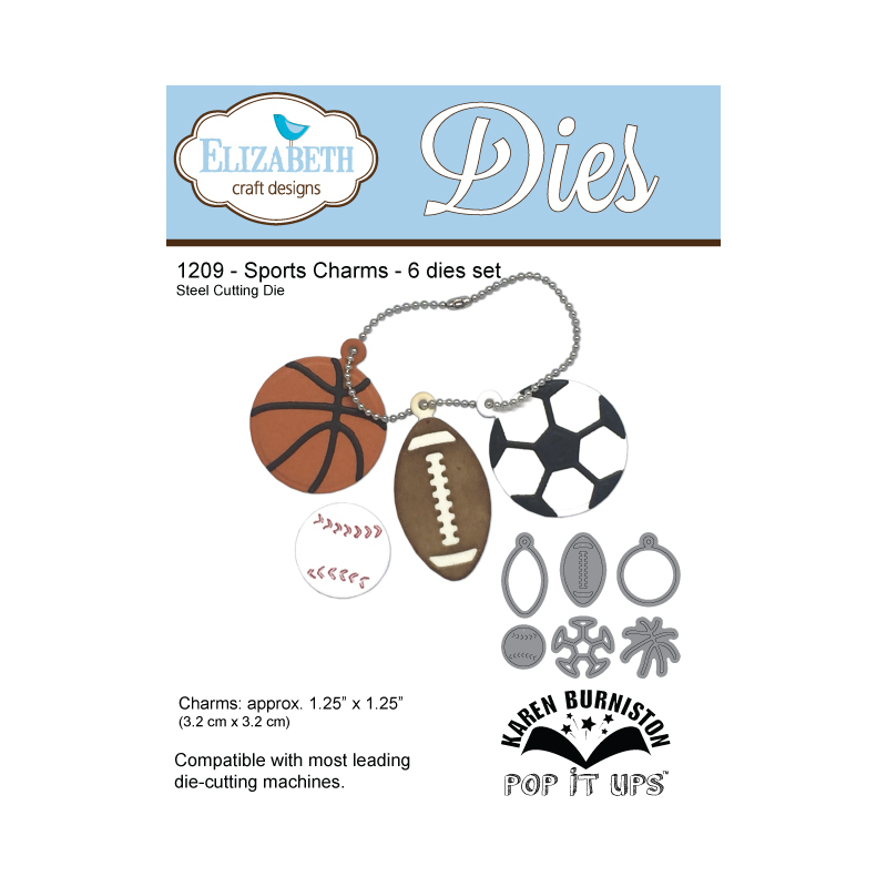 Elizabeth Craft Designs - Sports Charms Die Set