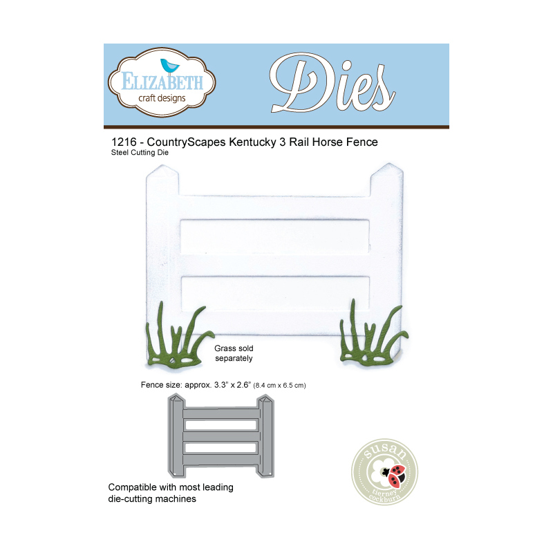 Elizabeth Craft Designs - Kentucky 3 Rail Horse Fence Die