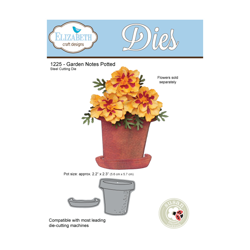 Elizabeth Craft Designs – Garden Notes Potted Die Set