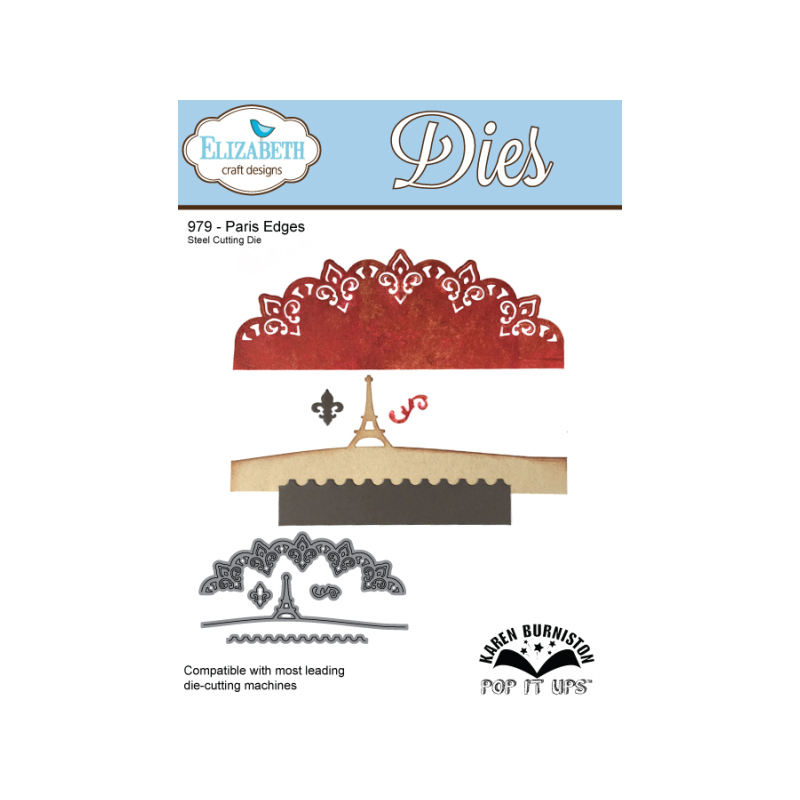 Elizabeth Craft Designs - Paris Edges Die Set - POP IT UPS