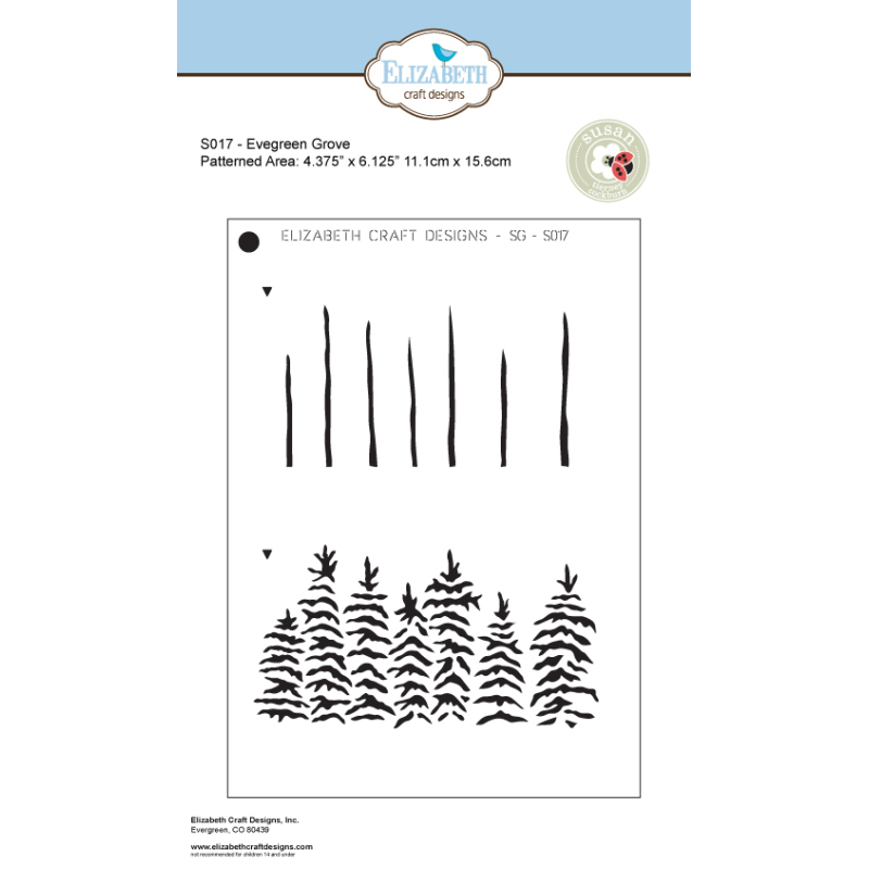 Elizabeth Craft Designs - Evegreen Grove Stencil