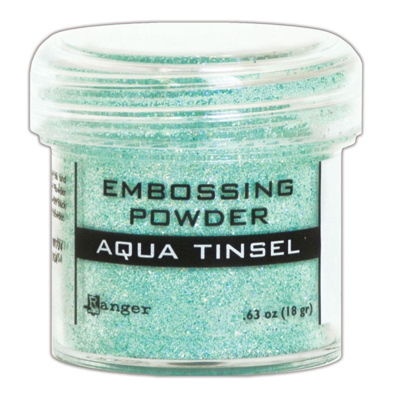 Ranger - Embossing Powder - Aqua Tinsel 