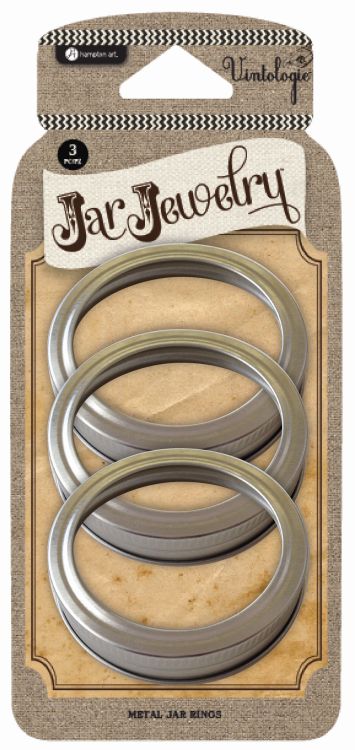 Hampton Art - Silver/Gold Metal Jar Rings (3Pk)