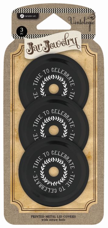 Hampton Art - Time To Celebrate Straw Lid Cover