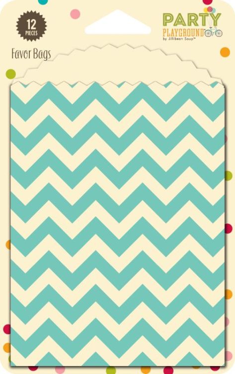 Ppg Favor Bags Blue Chevron