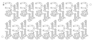 Good Luck - pack of 10 Silver on Silver Peel Off 