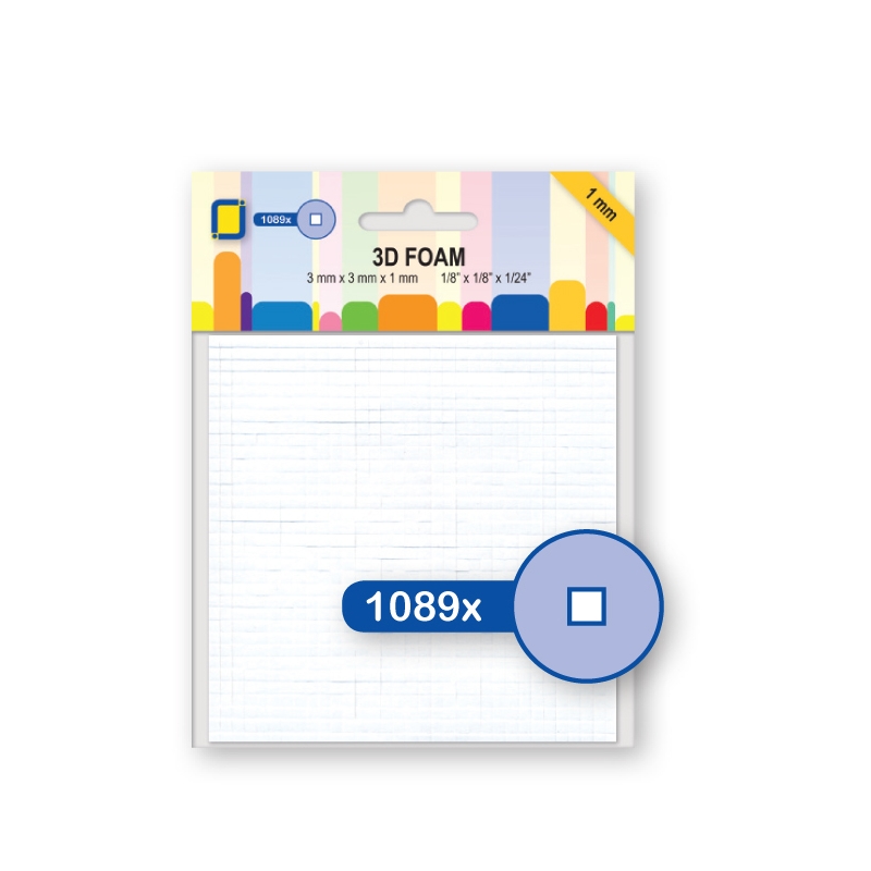 3D Foam Pads Mini (3mm x 3mm x 1mm)