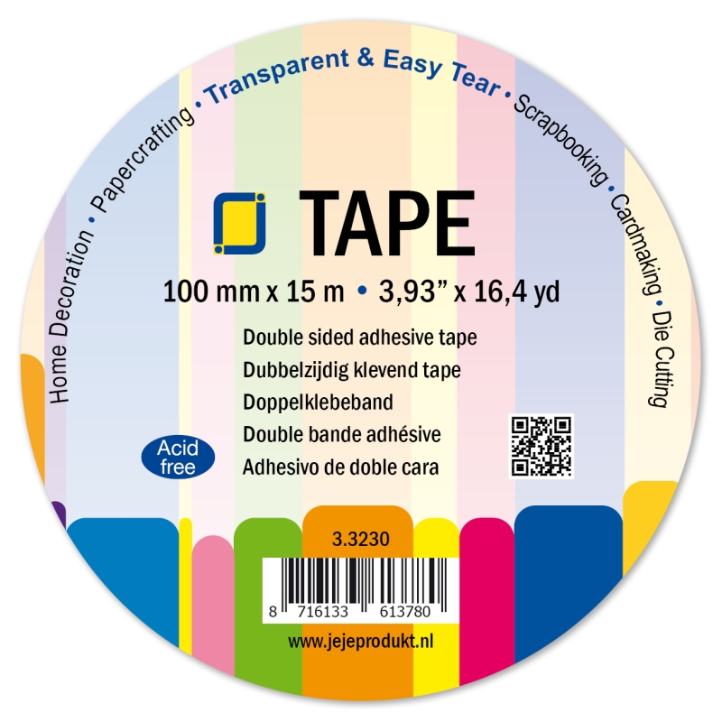 Double Sided Tape - Easy Tear (100mm x 15m)