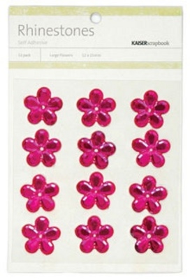 Large Flowers Rhinestones-Hot Pk