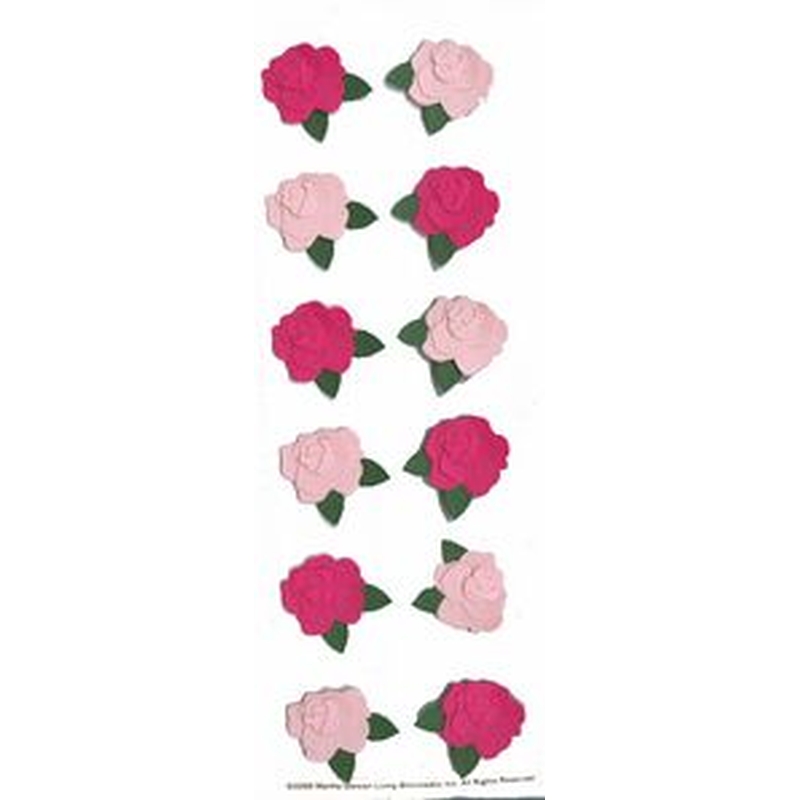 Martha Stewart Crafts - Pink Rose Stickers