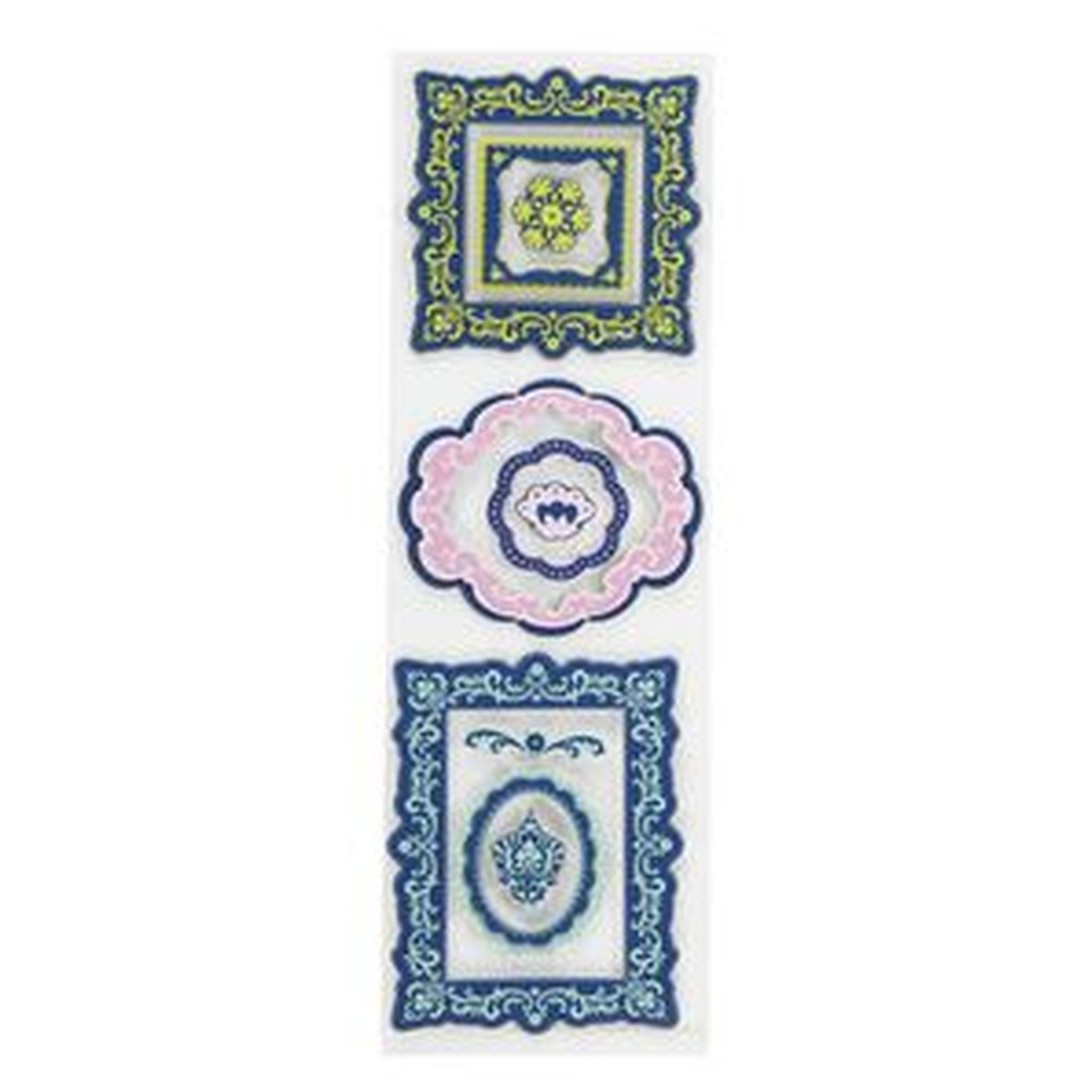 Martha Stewart Crafts - Damask Chipboard Adhesive Frames