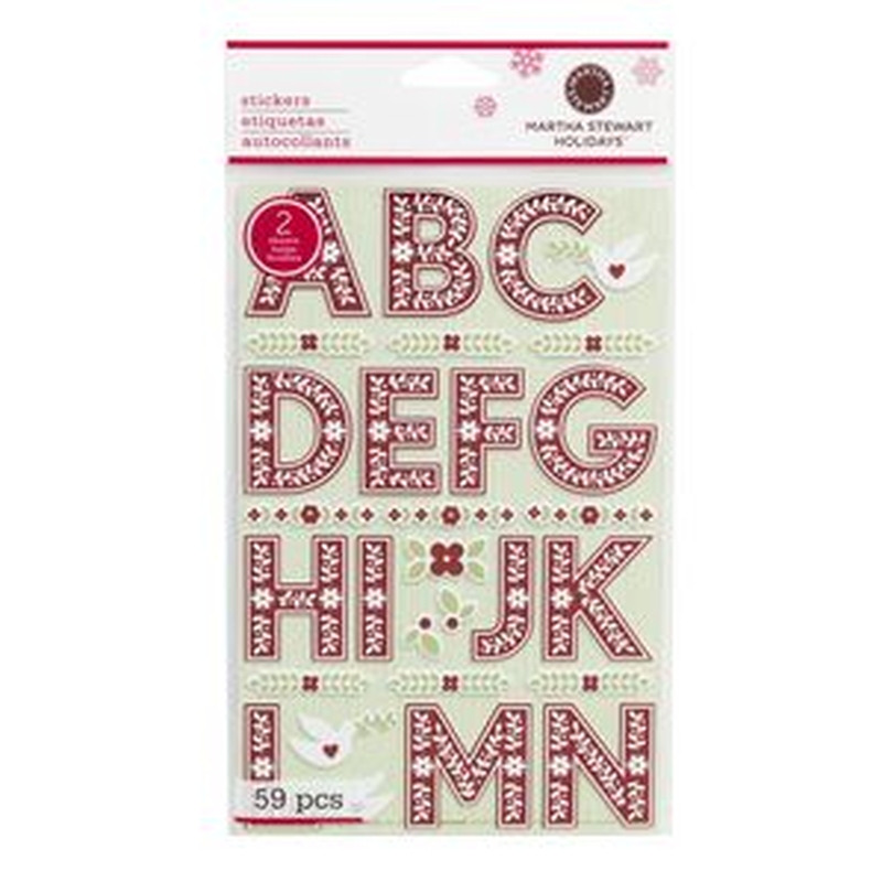 Martha Stewart Crafts - Scandi Large Alpha Stickers